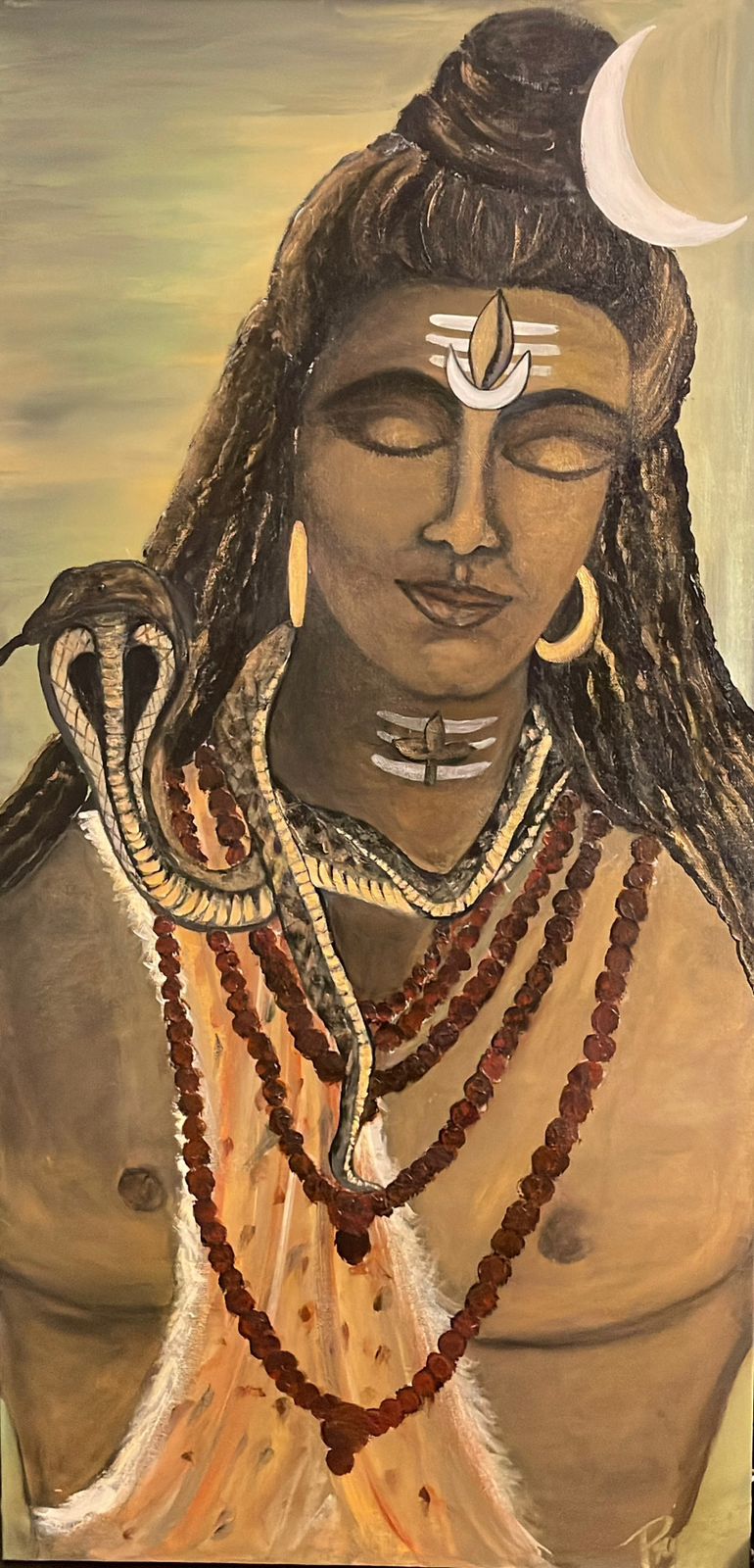 Shiva <br>18x36 on Canvas<br> Original
