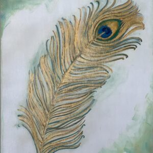 Krishna's Feather <br>80x24 on Canvas<br>Original