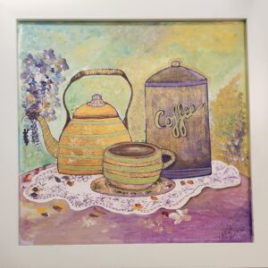 Soirée <br>14x14 inches framed (without is 12x12 inches) on Canvas<br> Original