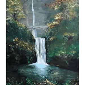 “Nature's Cascade” <br>24"x30"<br>Acrilico sobre lienzo