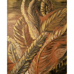 “The feathers” <br>24"x36"<br>Acilico sobre lienzo