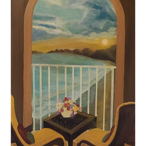 "The Ocean view Veranda" <br>24"x36"<br>Acrilico sobre lienzo