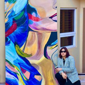 The Lady in Blue <br>8 ft x 5 ft