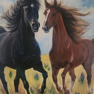 Whirling in the pastures <br>11"×16"<br> Acrylic on Canvas