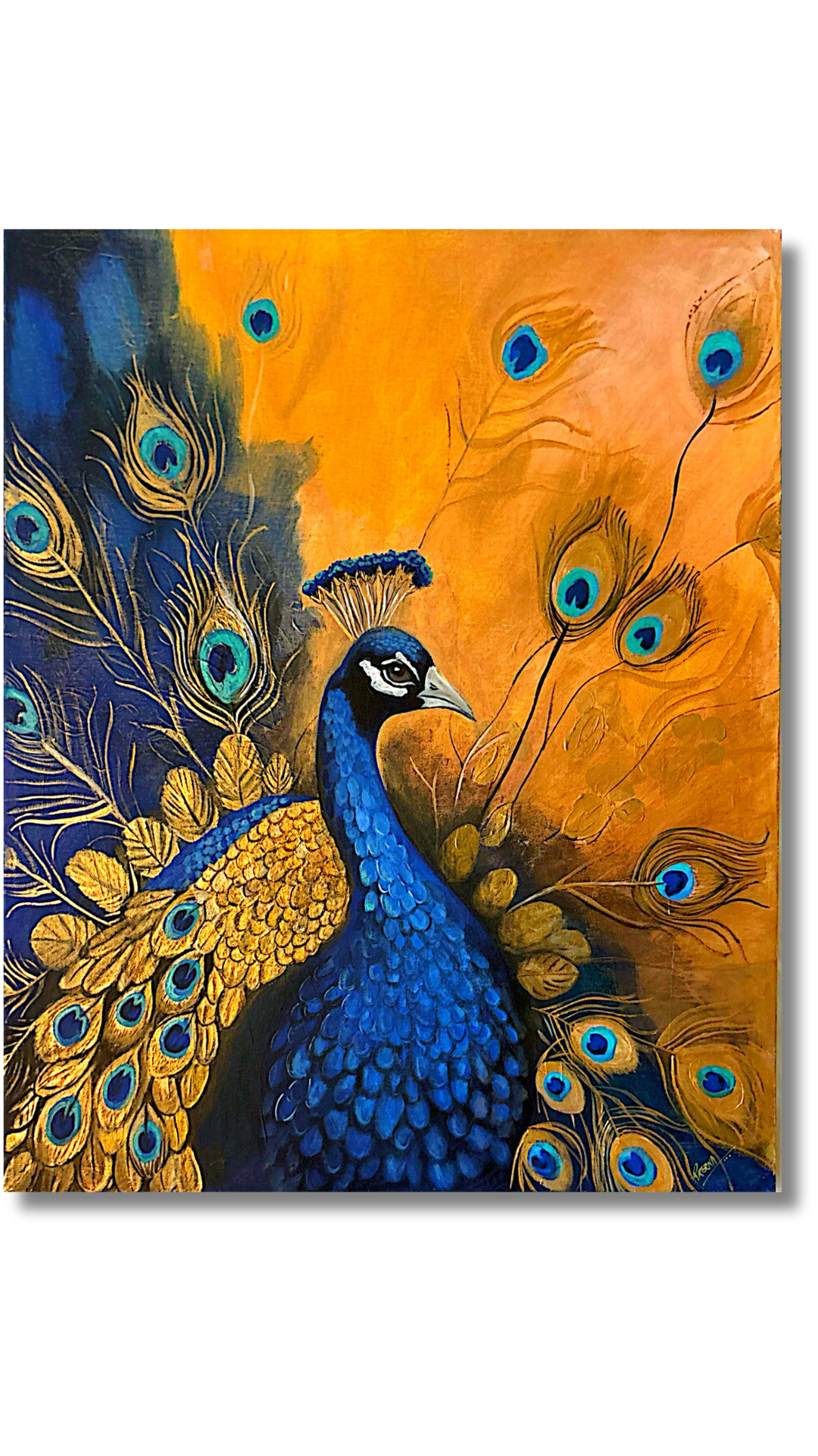 "Pehchan" (The Journey of Self-Discovery)<br>50.8 x 60.5cm<br>Acrilico sobre lienzo