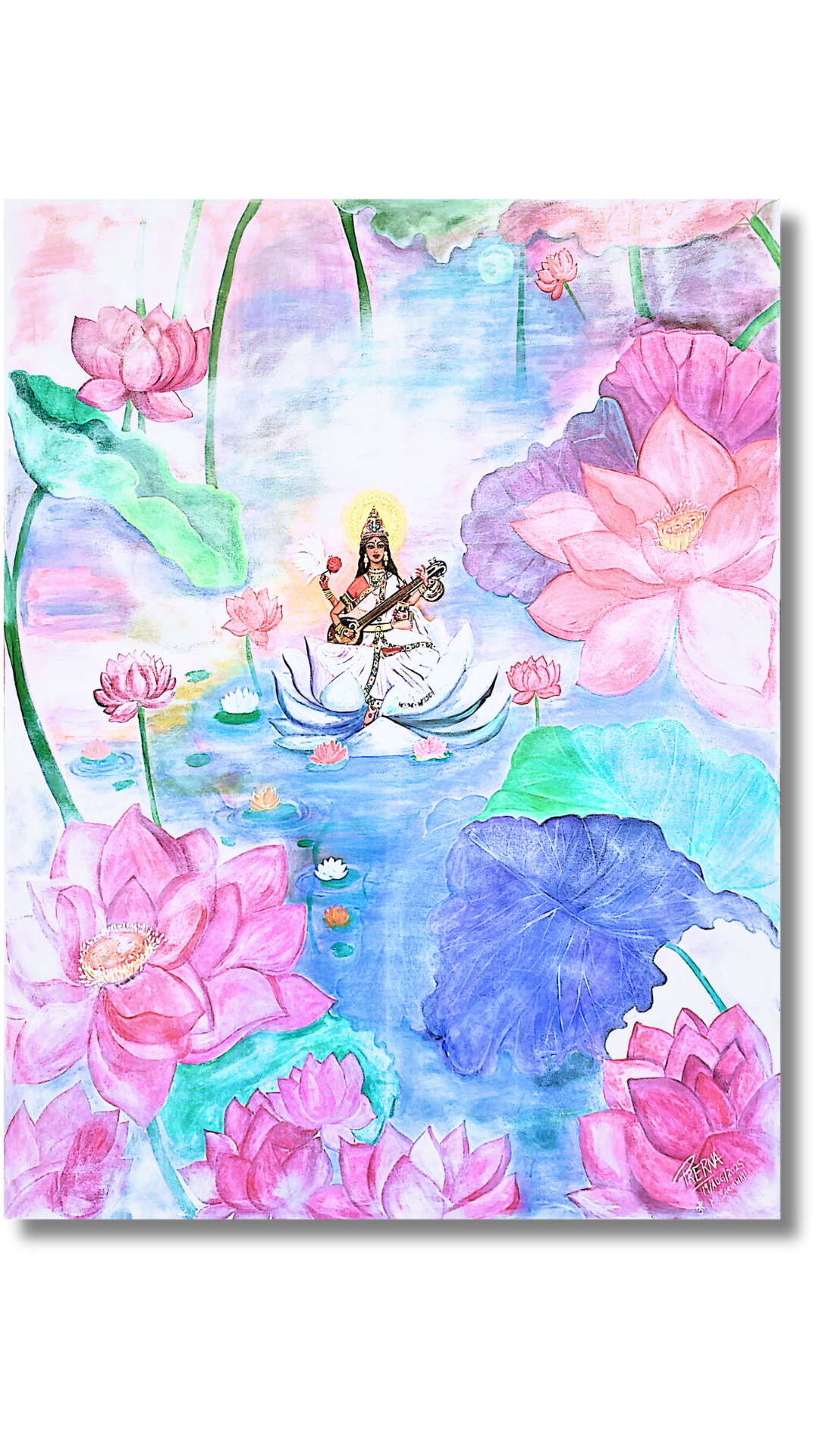 "Saraswati" <br>150 x 122cm<br>Acrilico sobre lienzo