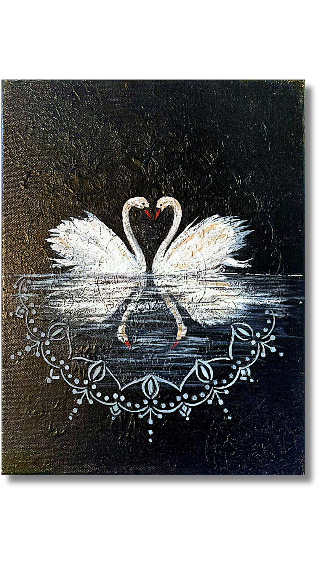 "Swan till death do us part" <br>35 x 27.5cm<br>Acrilico sobre lienzo