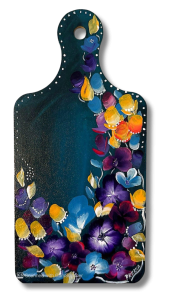 Paletita de Madera (azul) <br>Acrilico sobre madera