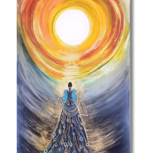 "Embracing the Light: A Journey of Transformation" <br>182.88×121.92 cms<br>Acrilico sobre lienzo